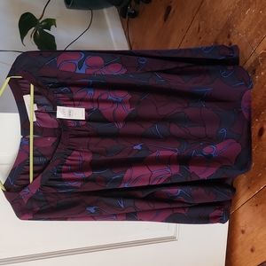 XL Longsleeve Boat Neck Blouse